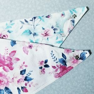 (Small) Reversible Dog Bandana (FloralTheme)